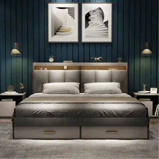 تخت خواب دو نفره مدل 034 سایز 160×200 سانتی متر
